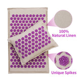 Acupressure Massage Mat Pillow Set Yoga Mat for Relieves Stress Back Neck Sciatic Pain Relaxation Tension Release with Free Bag