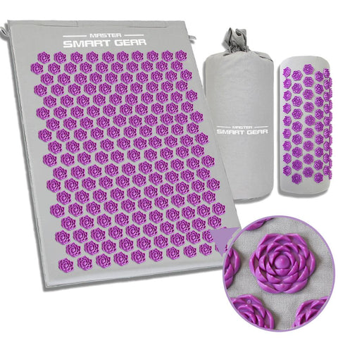 Acupressure Massage Mat Pillow Set Yoga Mat for Relieves Stress Back Neck Sciatic Pain Relaxation Tension Release with Free Bag