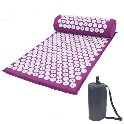 Massager Cushion Acupuncture Sets Relieve Stress Back Pain Acupressure Mat Pillow Mat Rose Spike Massage Relaxation Yoga Mat