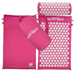 Acupressure Massage Mat Pillow Set Yoga Mat for Relieves Stress Back Neck Sciatic Pain Relaxation Tension Release with Free Bag